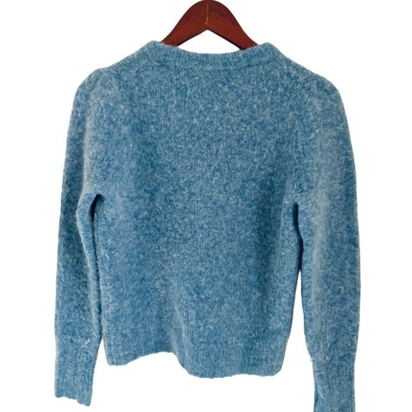 J.CREW Alpaca Merino Wool Teddy Sweater in Heather Blue Size XSmall - Picture 7 of 7